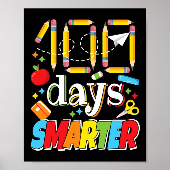 100 dagar för Firande-lärare i skolan Student 100 Poster (Framsidan)