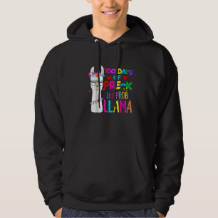 100 dagar för förskolelärare Inget Prob Lama Flick Hoodie