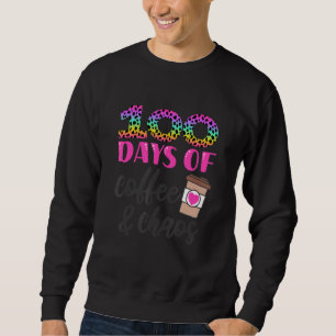 100 dagar för kaffe och Chaos 100-årsdagen för sko Lång Ärmad Tröja