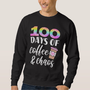 100 dagar för kaffe och Chaos 100-årsdagen för sko Lång Ärmad Tröja