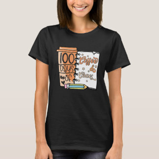 100 dagar för kaffelärare och chaoslärare 100 daga t shirt