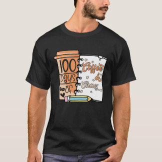 100 dagar för kaffelärare och chaoslärare 100 daga t shirt