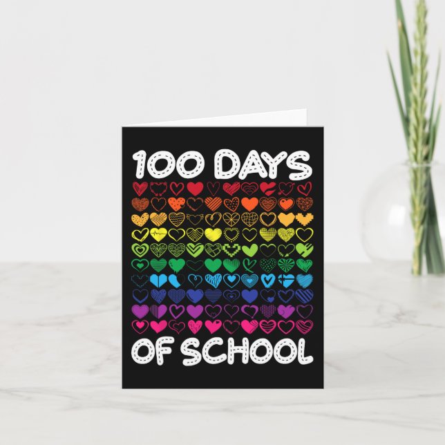 100 dagar för Kärlek-lärare i skolhjärtan eller St Kort (Framsida)