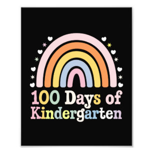 100 dagar för Kindergarten Lärare Kids 100 dagar Fototryck