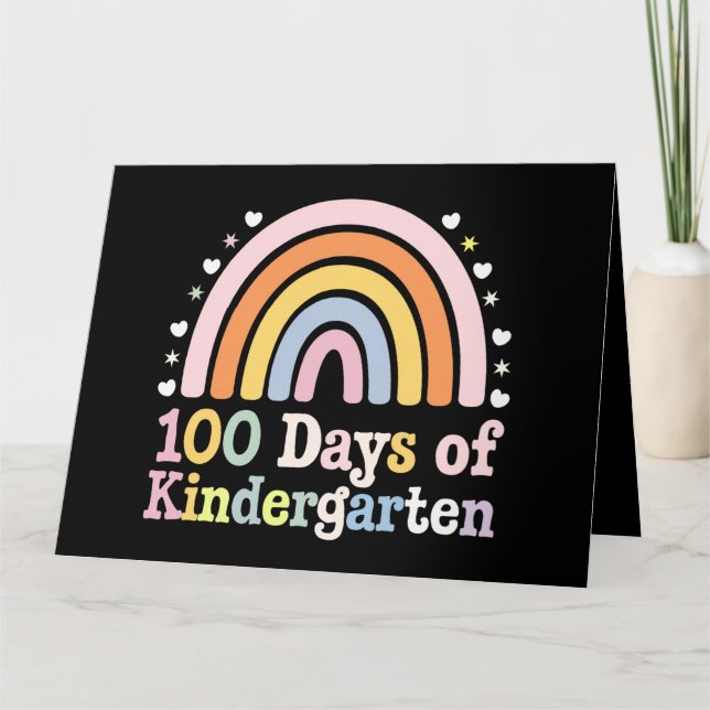 100 dagar för Kindergarten Lärare Kids 100 dagar Kort (Framsida)
