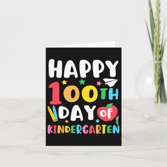 100 dagar för Kindergarten Lärare Kids 100 dagar S Kort (Framsida)