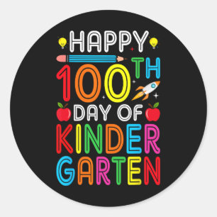 100 dagar för Kindergarten Lärare Kids 100 dagar S Runt Klistermärke