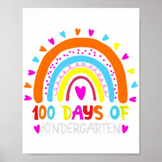100 dagar för Kindergarten School Teacher Smarter Poster