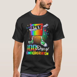 100 dagar för Kindergarten-skolläraren Kids 100:e T Shirt