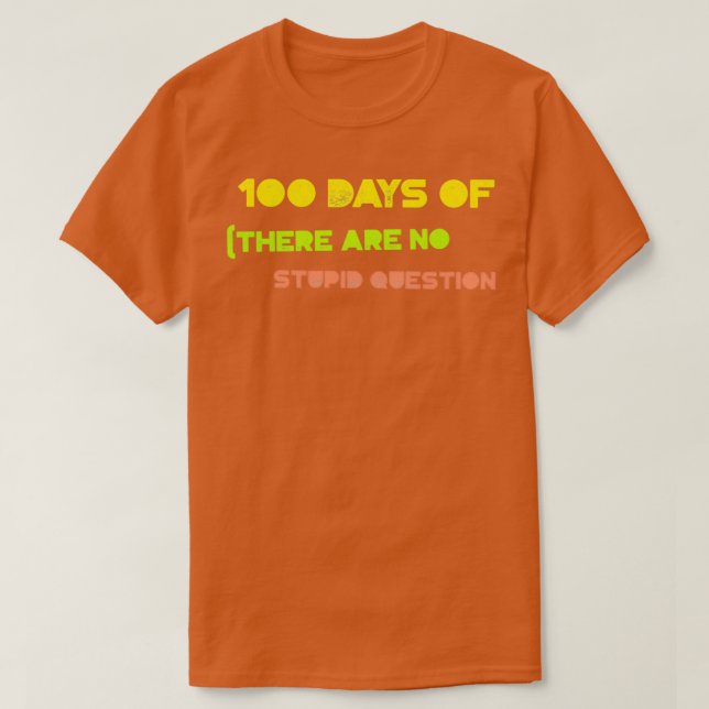 100 dagar för lärare i ord 1 t shirt (Design framsida)