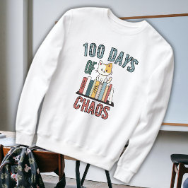 100 dagar för lärare i skolan och Chaos Cute Kitte T Shirt