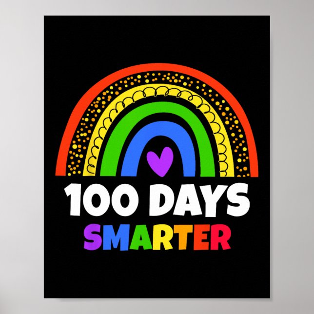100 dagar för regnbågsbarn och lärare i skolan poster (Framsidan)
