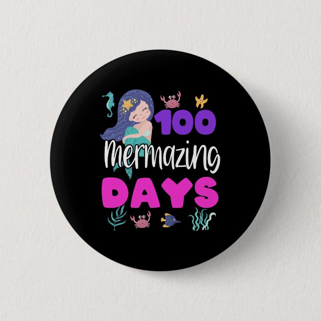 100 dagar för Sjöjungfru av skolelever, Cute Teach Knapp (Framsida)