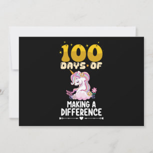 100 dagar för Skapar av en annan Unicorn-skola Inbjudningar