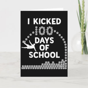 100 Dagar För Skol Fotboll Barn 100:e Dag T-Shirt Kort
