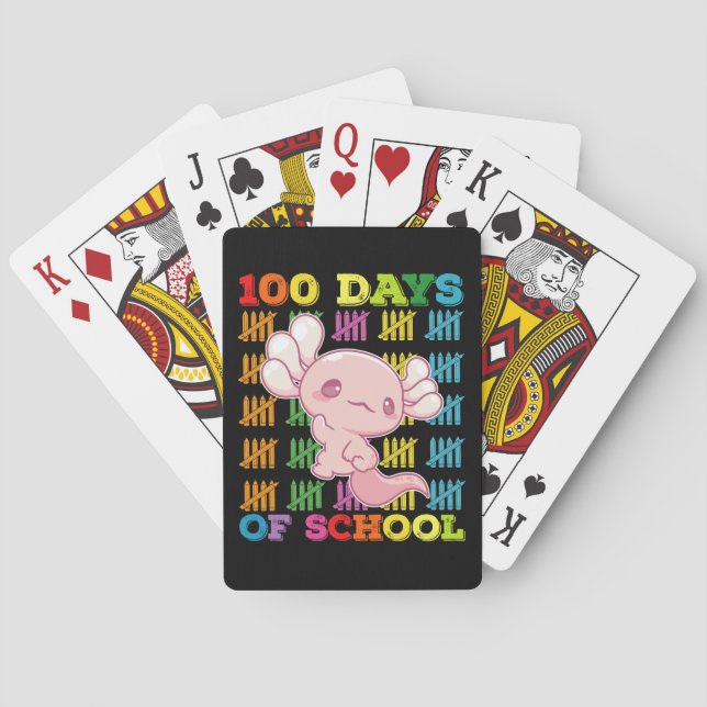 100 dagar för skolAxolotl-lärare Casinokort (Baksidan)