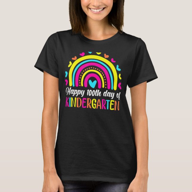 100 dagar för skolbarn 100 dagar för Kindergarten T Shirt (Framsida)