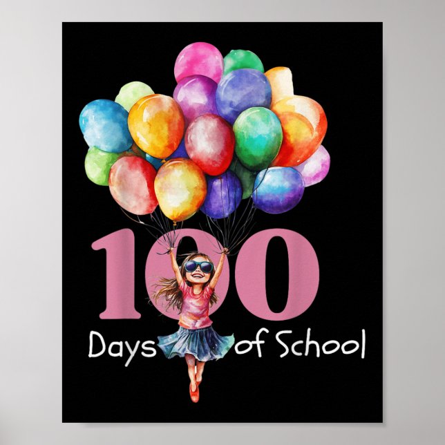 100 dagar för skolbarn i Firande, flickor Poster (Framsidan)