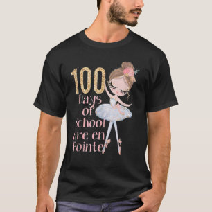 100 dagar för skoldagismen Ballerina Dancer Exfit  T Shirt
