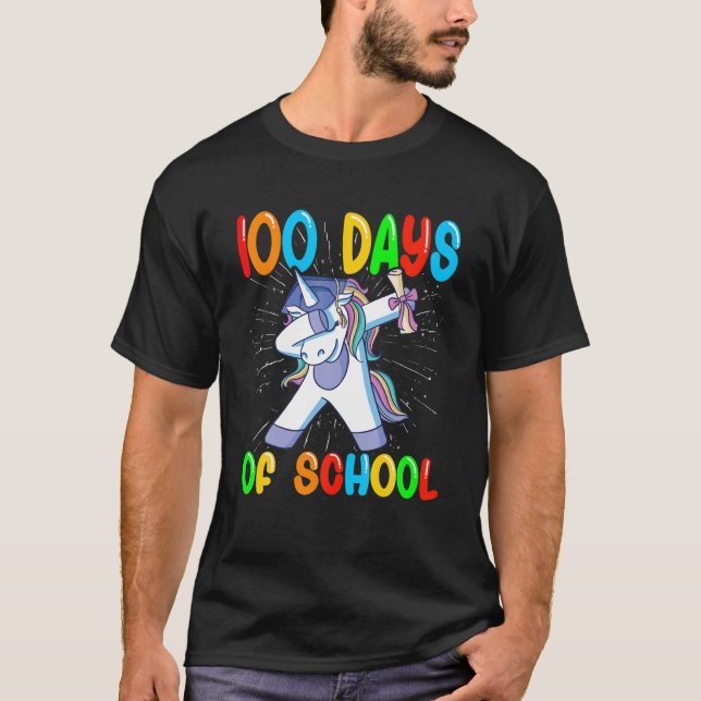 100 dagar för skoldödande Unicorn T Shirt (Framsida)