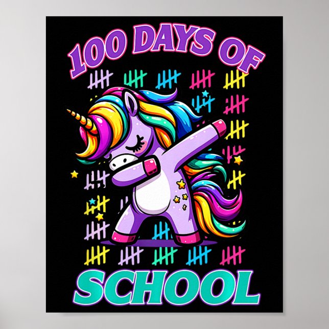 100 dagar för skolenndabbing i Student 100 dagar Poster (Framsidan)