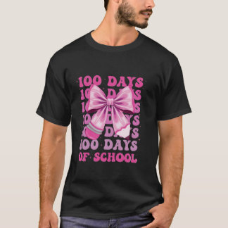 100 dagar för skolflickor Coquette Bow 100 dagar T Shirt