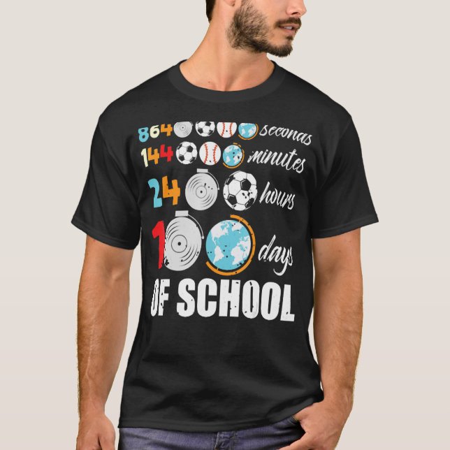 100 dagar för skolklass Elementary Pupil Preschoo T Shirt (Framsida)