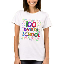 100 dagar för skolkonfetti-skjortor och -gåvor