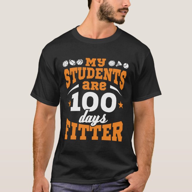 100 dagar för skollärare 100 dagar Fitter T Shirt (Framsida)
