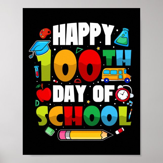 100 dagar för skollärare 2023 pojkar och flickor poster (Framsidan)