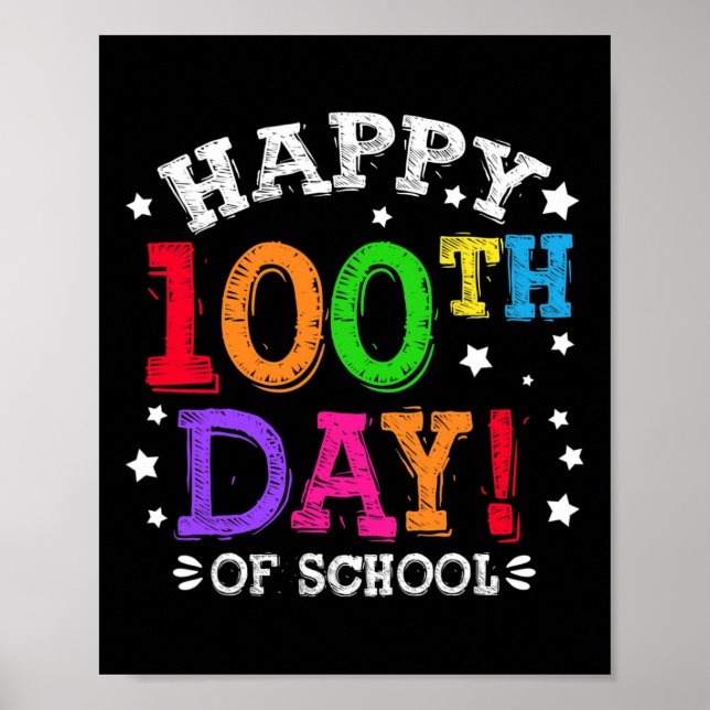 100 dagar för skollärare i barn i Lycklig 7 Poster (Framsidan)