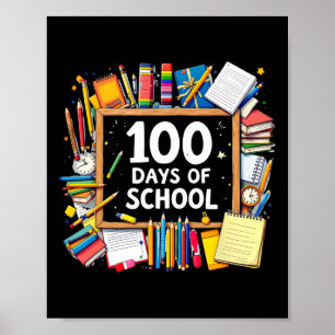100 dagar för skollärare Kids Lycklig 100 dagar Sm Poster