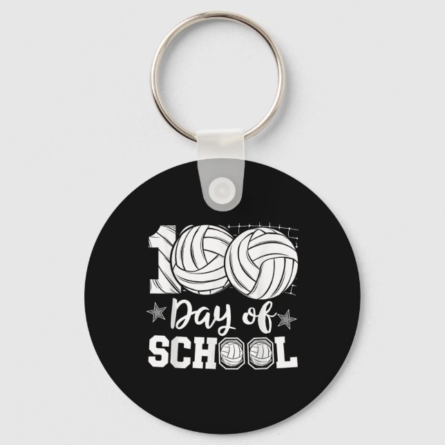 100 dagar för skollärare Kids Volleyball 100 Nyckelring (Framsida)