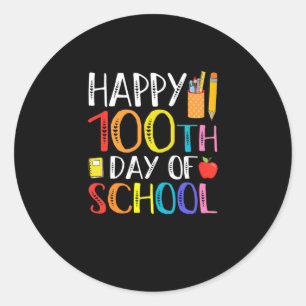 100 dagar för skollärare och Student.Png Runt Klistermärke