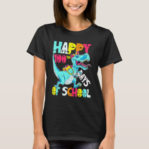 100 dagar för skollärare och Student Trex Dinosa T Shirt