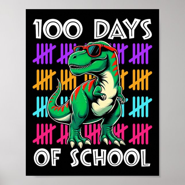 100 dagar för skollärare Student Boys K Poster (Framsidan)
