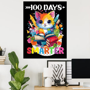 100 dagar för skolmatsalen Kitten Girls Kids 2025 Poster