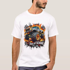 100 dagar för skolmonster Lastbil 100 Scho-dagen T Shirt