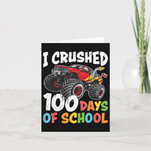 100 dagar för skolmonster Lastbil Boys 100 dagar Kort