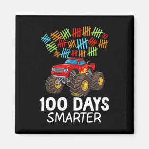 100 dagar för skolmonster Lastbil Småbarn 100 daga Magnet