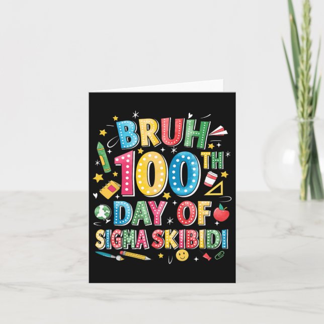 100 dagar för skolpojkar kort (Framsida)