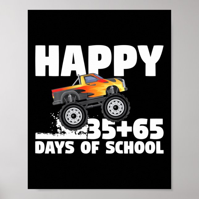 100 dagar för skolpojkar Lycklig 100 dagar i skola Poster (Framsidan)