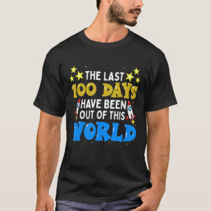 100 dagar för skolpojkar Rymden Astronaut Sten T Shirt