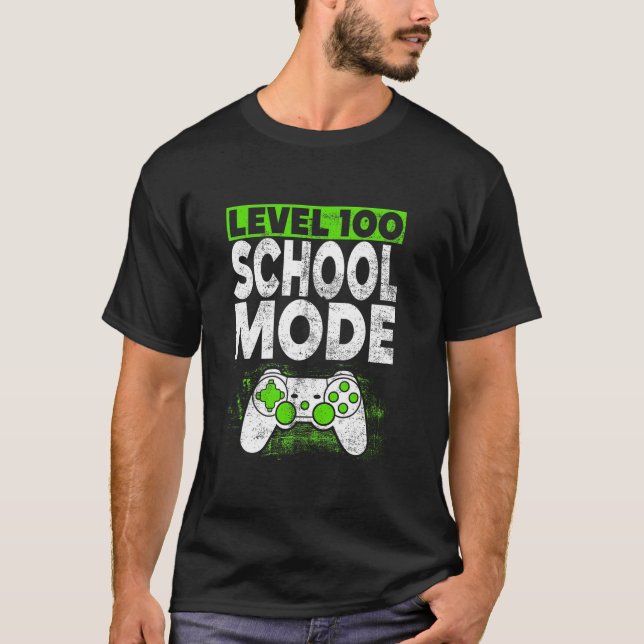 100 dagar för skolspel 100 dagar för skolspel t shirt (Framsida)