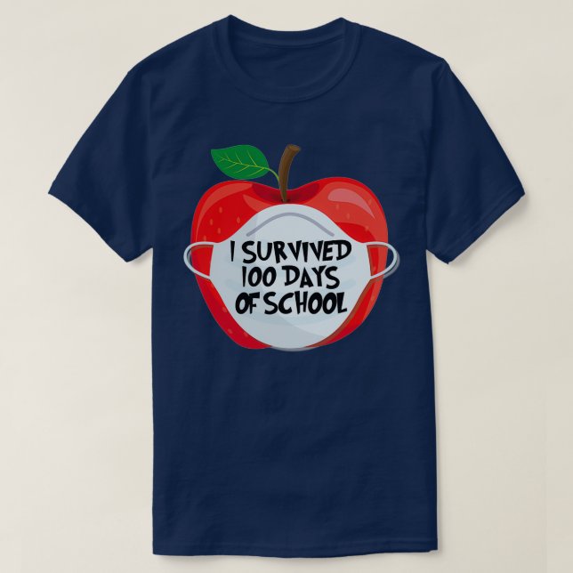 100 dagar för virtuell lärare i student på distans t shirt (Design framsida)