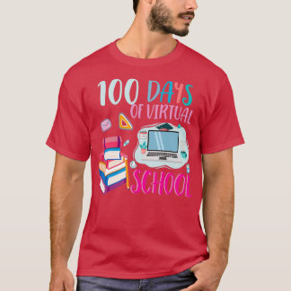 100 dagar för Virtuell skollärare eller Student-gå T Shirt