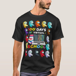 100 dagar för Virtuell skollärare eller Student-gå T Shirt