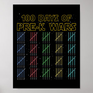 100 dagar före k Krig 100 skoldag Poster