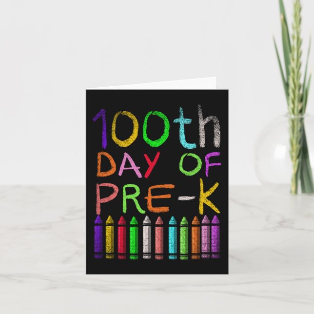 100 dagar före K Student Gift Lycklig 100 dagar Kort (Framsida)