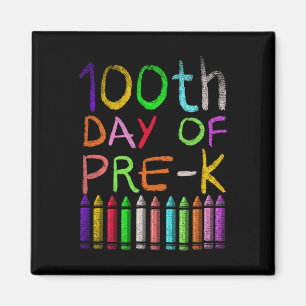 100 dagar före K Student Gift Lycklig 100 dagar Magnet